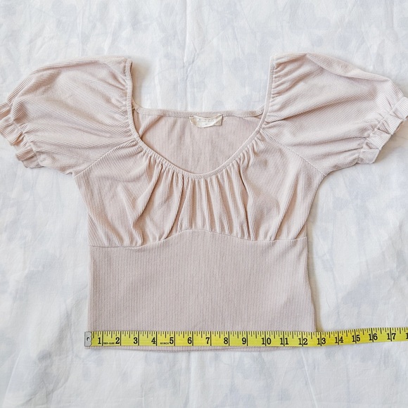 Altar’d State Puff Sleeve Crop Top (Size: M) - Picture 8 of 9
